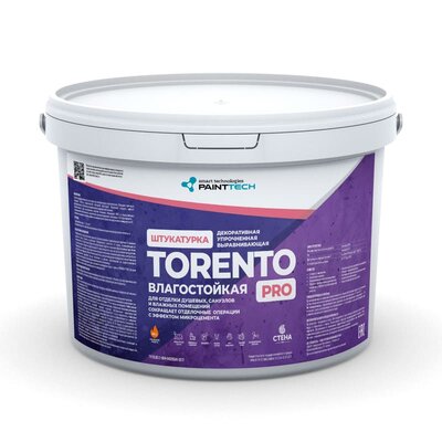 Влагостойкая декоративная штукатурка TORENTO PRO